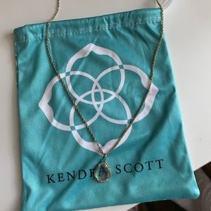Gold teardrop Kendra Scott necklace